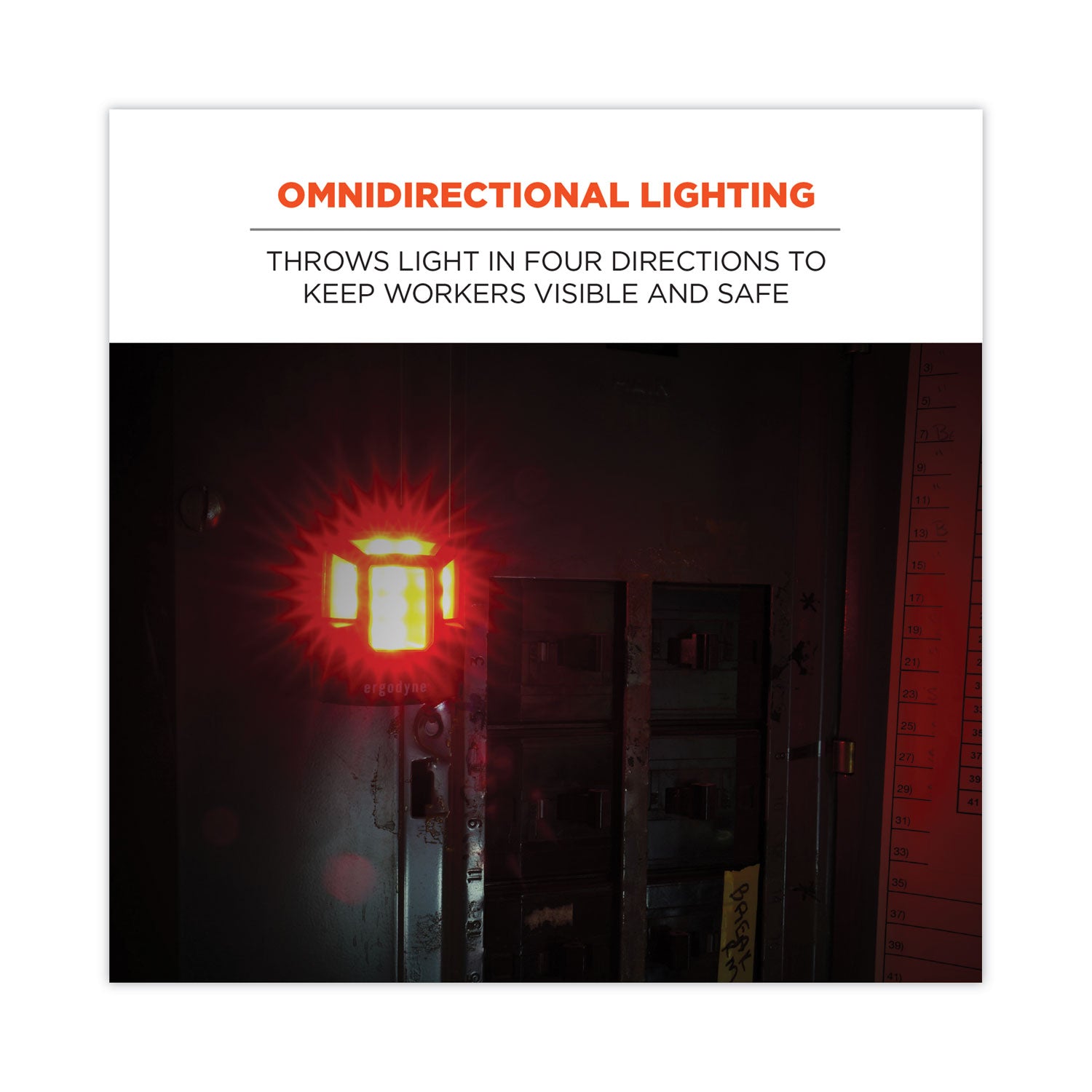 Skullerz 8993 Hard Hat Safety Light, 1.5 x 3 x 1.5, Black, Ships in 1-3 Business Days
