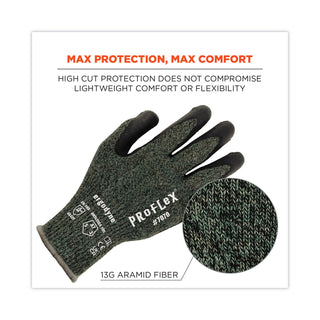 ProFlex 7070 ANSI A7 Nitrile Coated CR Gloves, Green, Small, 12 Pairs/Pack, Ships in 1-3 Business Days