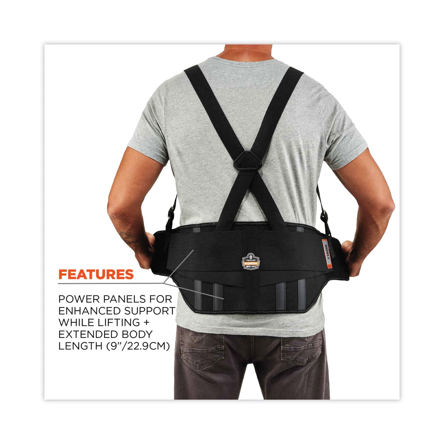 ProFlex 1600 Standard Elastic Back Support Brace, Small, 25" to 30" Waist, Black, Ships in 1-3 Business Days