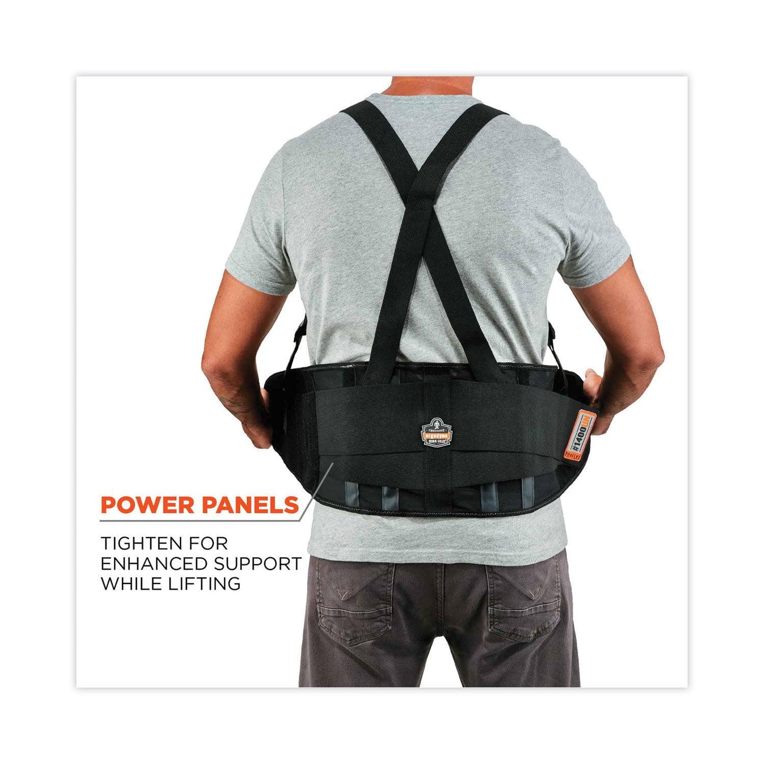 ProFlex 1400UN Universal Size Back Support Brace, One Size Fits All, 25" to 58" Waist, Black, Ships in 1-3 Business Days
