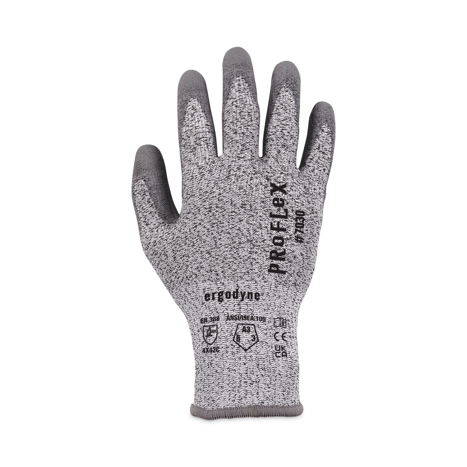 ProFlex 7030 ANSI A3 PU Coated CR Gloves, Gray, X-Large, Pair, Ships in 1-3 Business Days