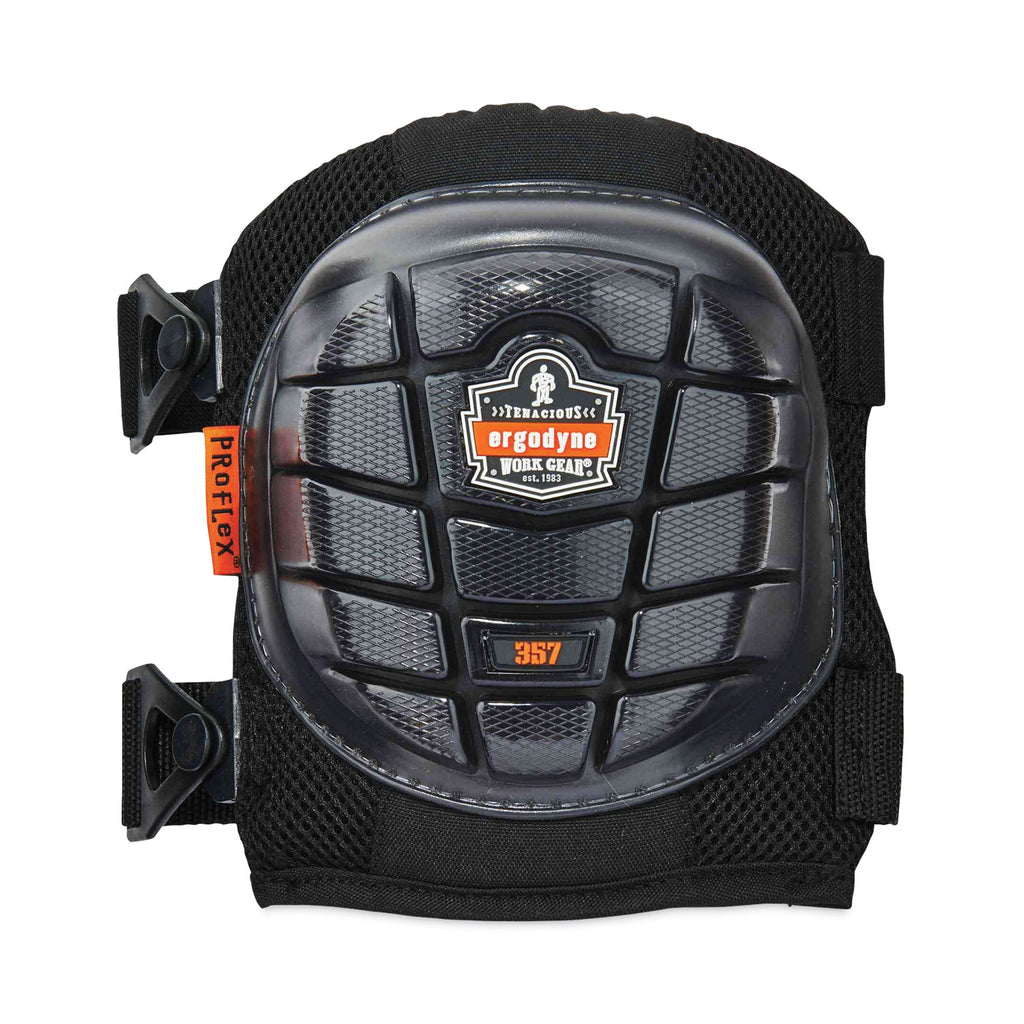 ProFlex 357 Lightweight Gel Knee Pads, Short Cap, Buckle Closure, One Size Fits Most, Black, Pair, Ships in 1-3 Business Days