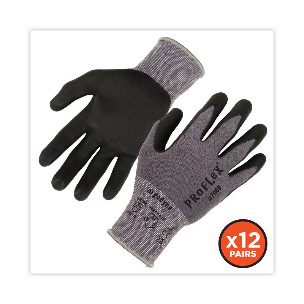 ProFlex 7000 Nitrile-Coated Gloves Microfoam Palm, Gray, Large, 12 Pairs/Pack, Ships in 1-3 Business Days