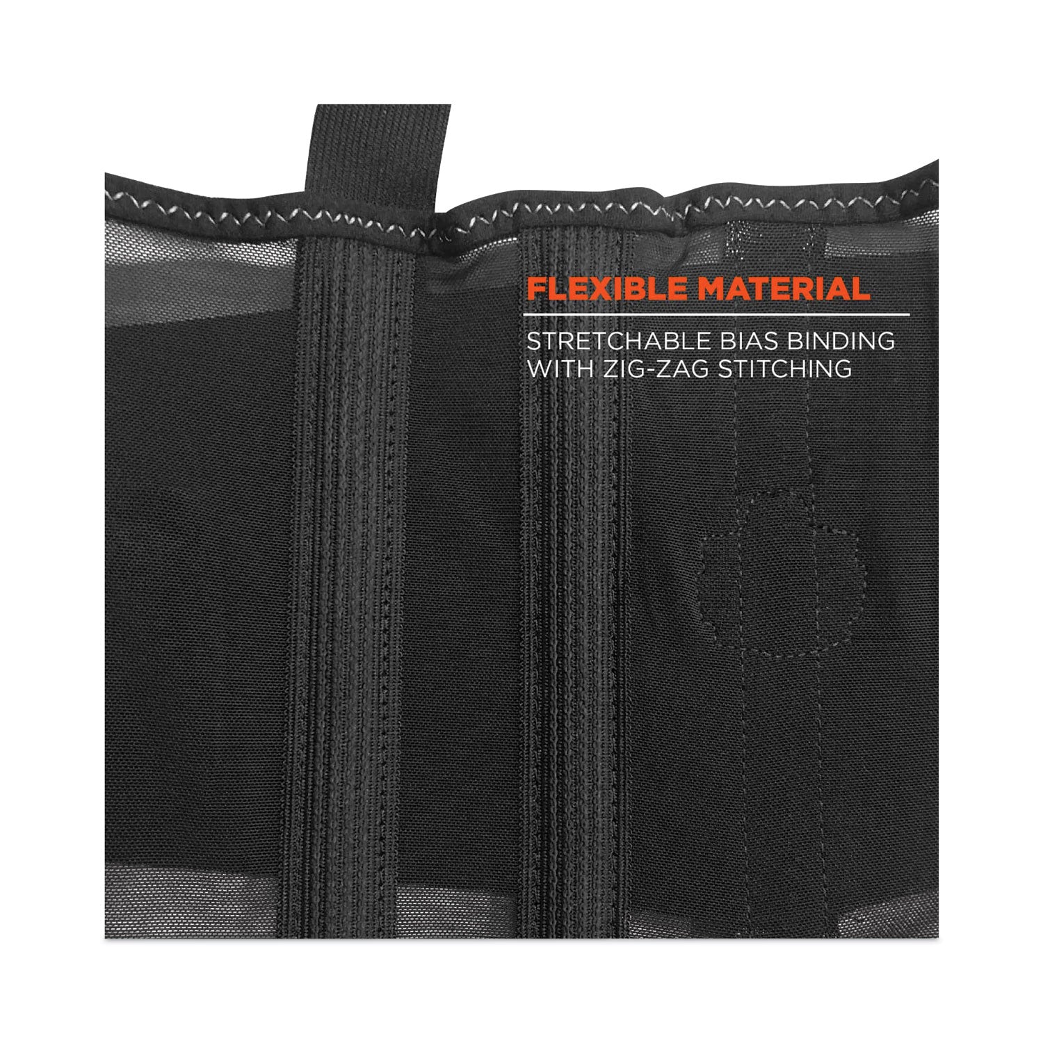 ProFlex 100HV Economy Hi-Vis Spandex Back Support Brace, Small, 25" to 30" Waist, Black/Orange, Ships in 1-3 Business Days