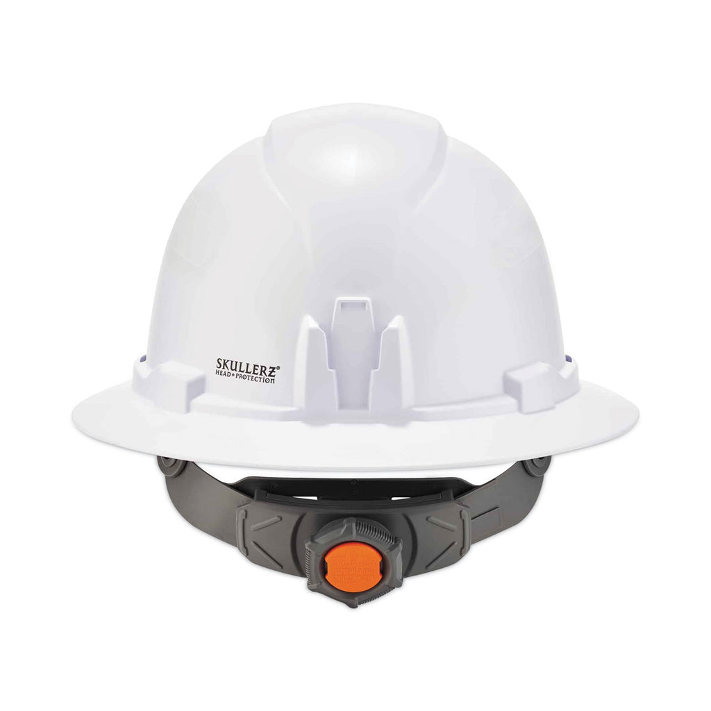 Skullerz 8971LED Class E Hard Hat Full Brim with LED Light, White, Ships in 1-3 Business Days - 8