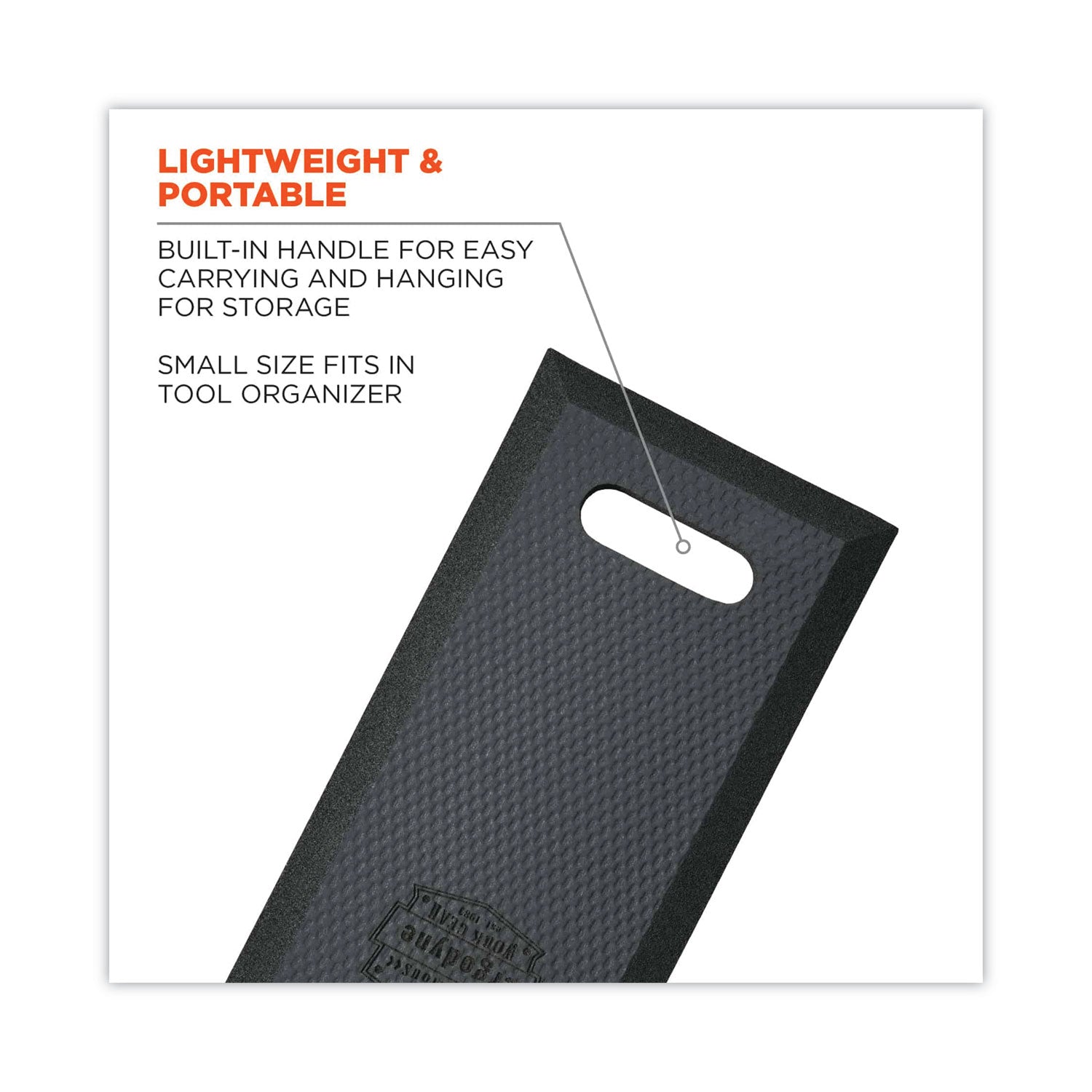 ProFlex 376 Small Foam Kneeling Pad, 0.5", Small, Black, Ships in 1-3 Business Days