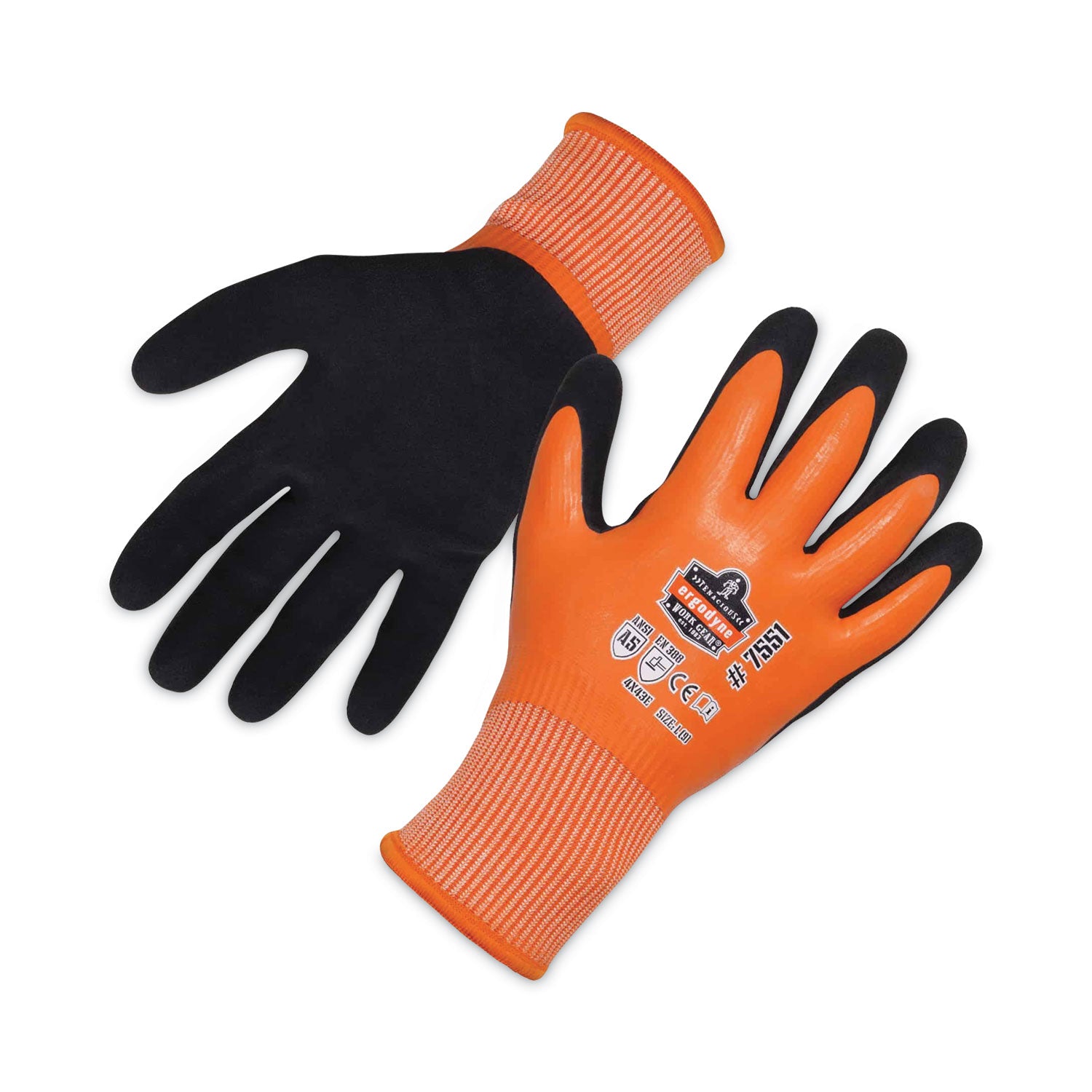 proflex-7551-ansi-a5-coated-waterproof-cr-gloves-orange-large-pair-ships-in-1-3-business-days_ego17674 - 1