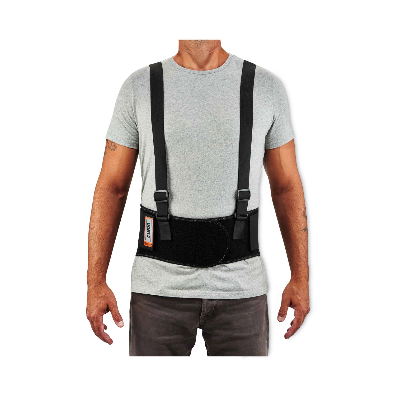 ProFlex 1600 Standard Elastic Back Support Brace, 4X-Large, 52" to 58" Waist, Black, Ships in 1-3 Business Days
