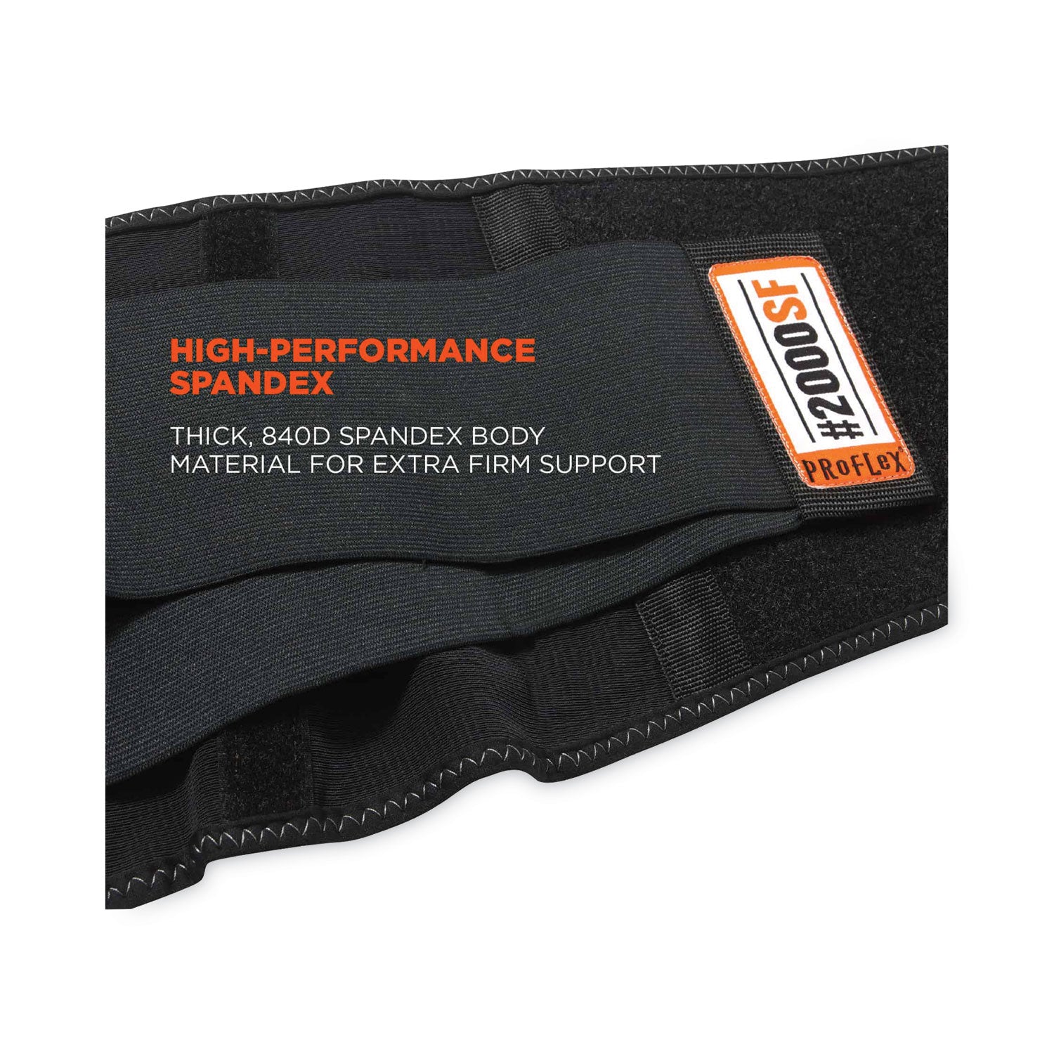 ProFlex 2000SF High-Performance Spandex Back Support Brace, 4X-Large, 52" to 58" Waist, Black, Ships in 1-3 Business Days