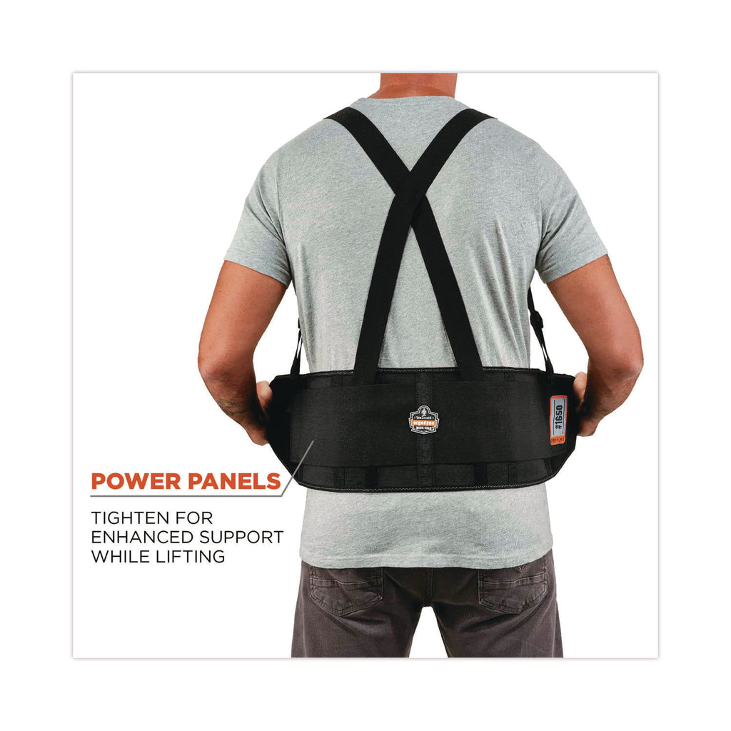 ProFlex 1650 Economy Elastic Back Support Brace, 4X-Large, 52" to 58" Waist, Black, Ships in 1-3 Business Days