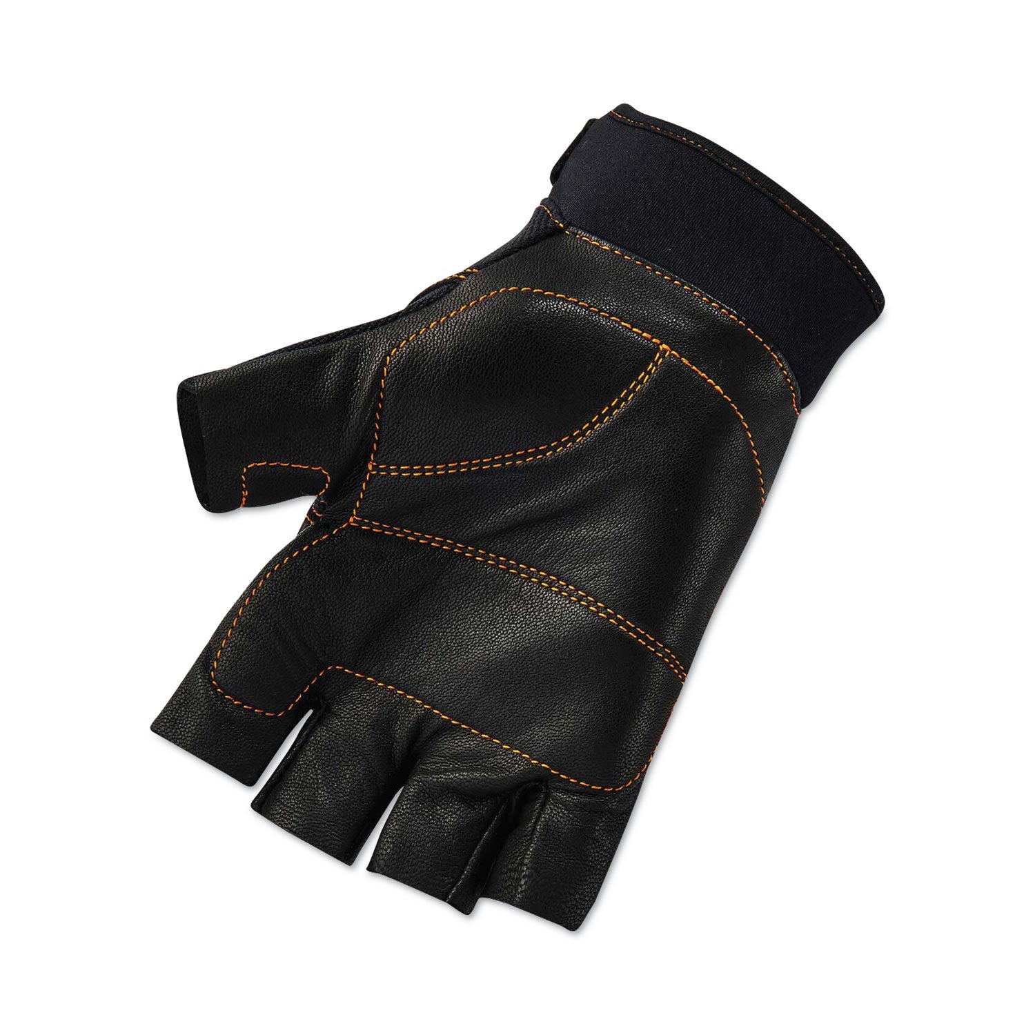 proflex-901-half-finger-leather-impact-gloves-black-large-pair-ships-in-1-3-business-days_ego17784 - 2