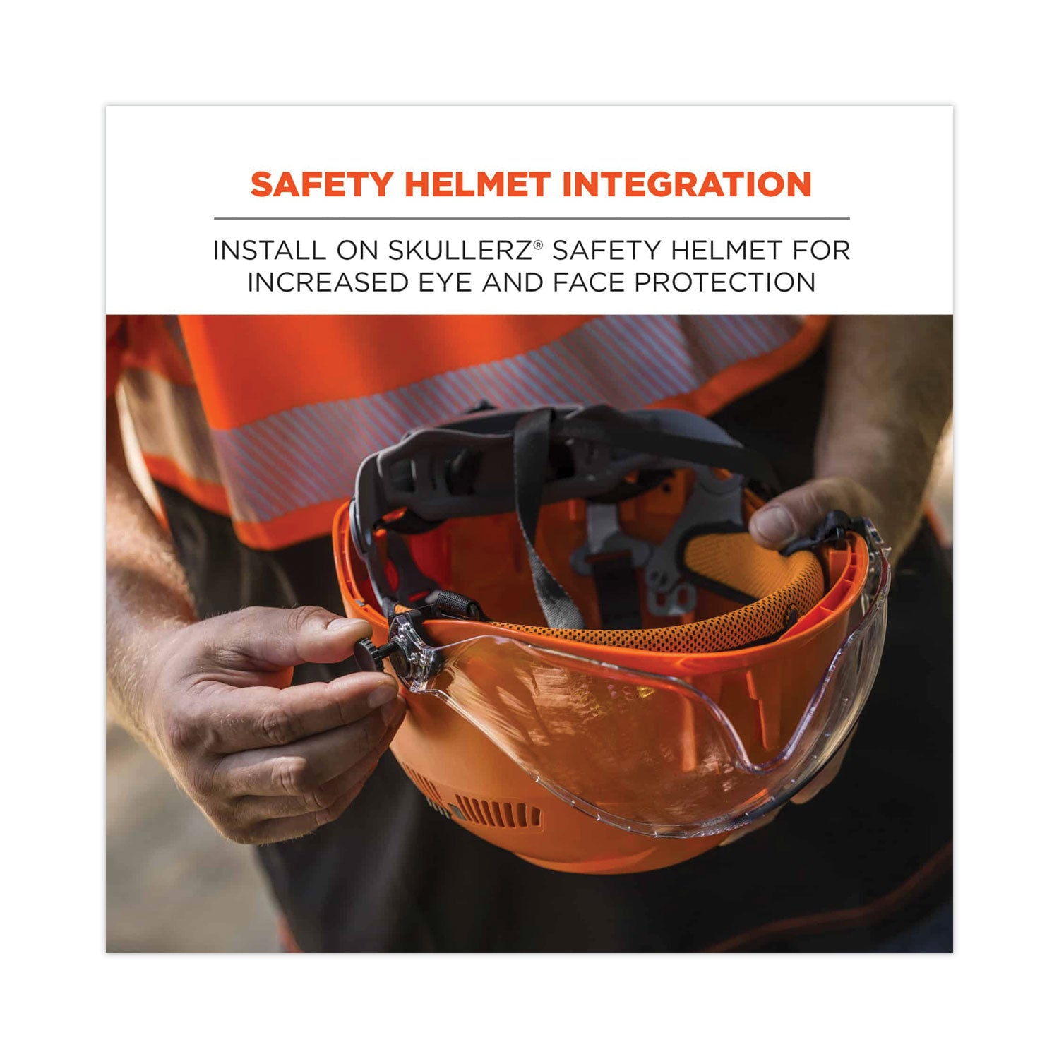Skullerz 8991 Safety Helmet Visor, Polycarbonate, 6 x 12 x 4, Smoke, Ships in 1-3 Business Days