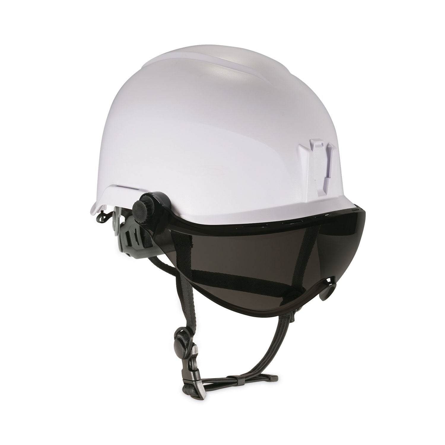 skullerz-8974v-class-e-safety-helmet-w-8991-visor-kit-smoke-lens-6-pt-ratchet-suspension-white-ships-in-1-3-business-days_ego60216 - 1