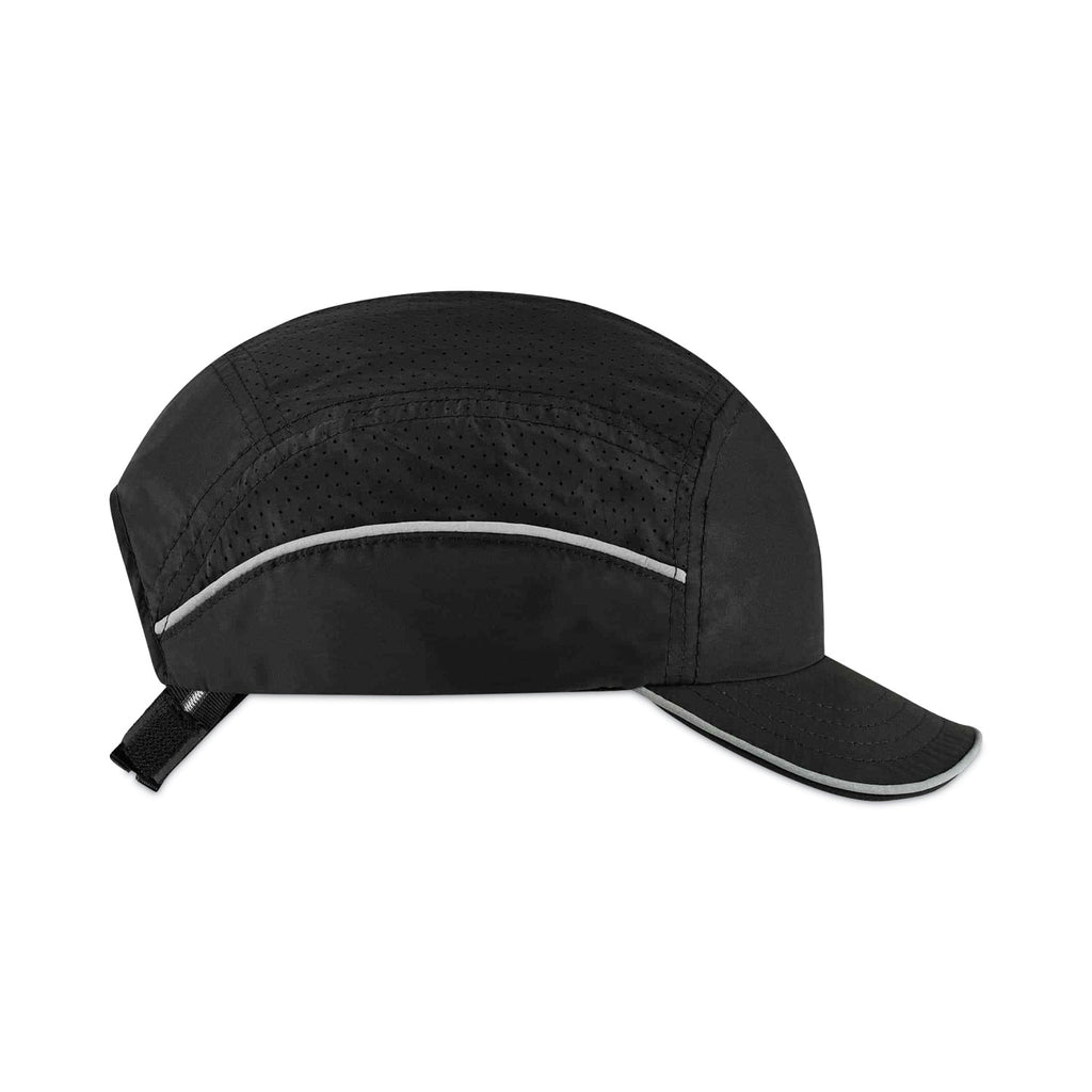 Skullerz 8955 Lightweight Bump Cap Hat, Short Brim, Black, Ships in 1-3 Business Days