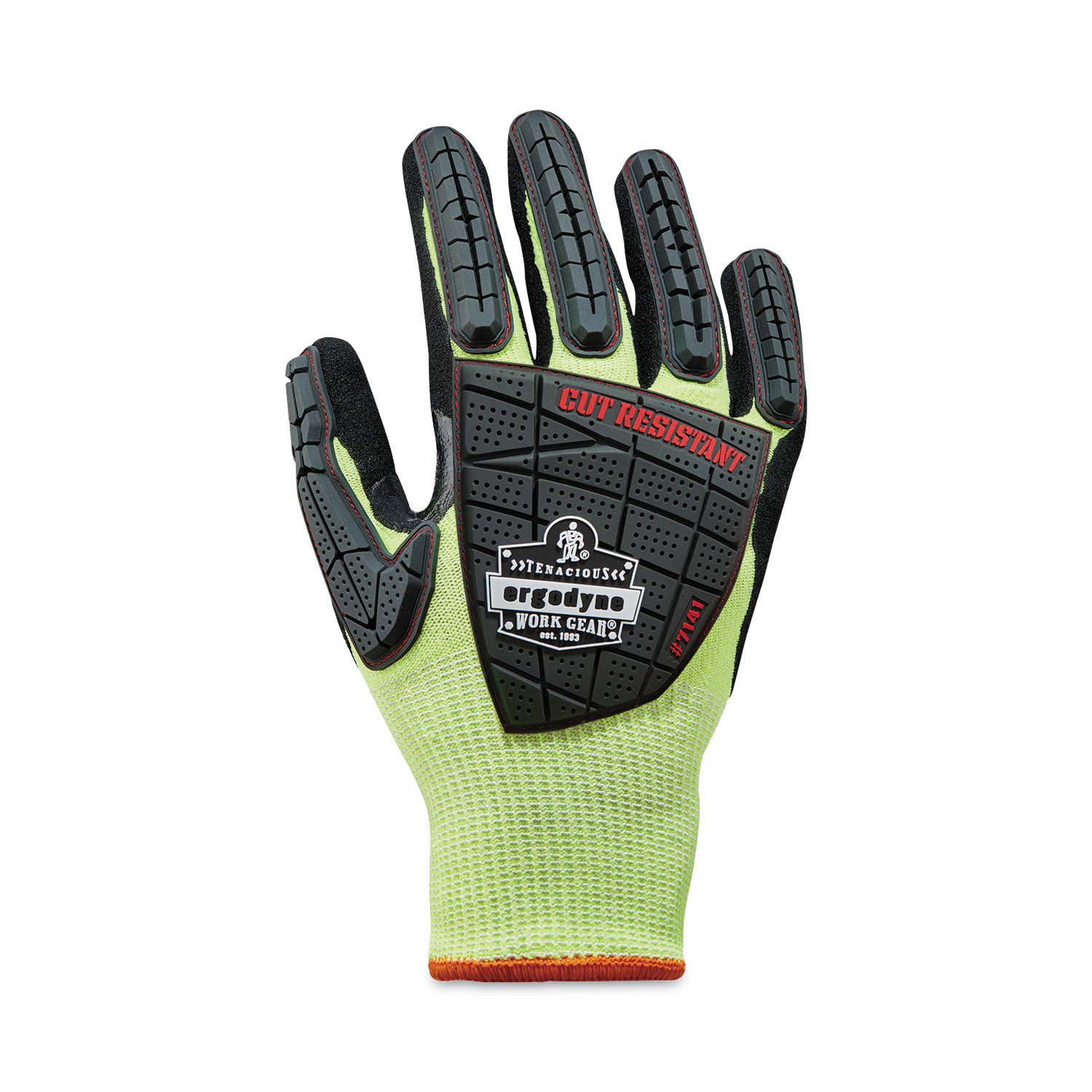 ProFlex 7141 ANSI A4 DIR Nitrile-Coated CR Gloves, Lime, Small, Pair, Ships in 1-3 Business Days