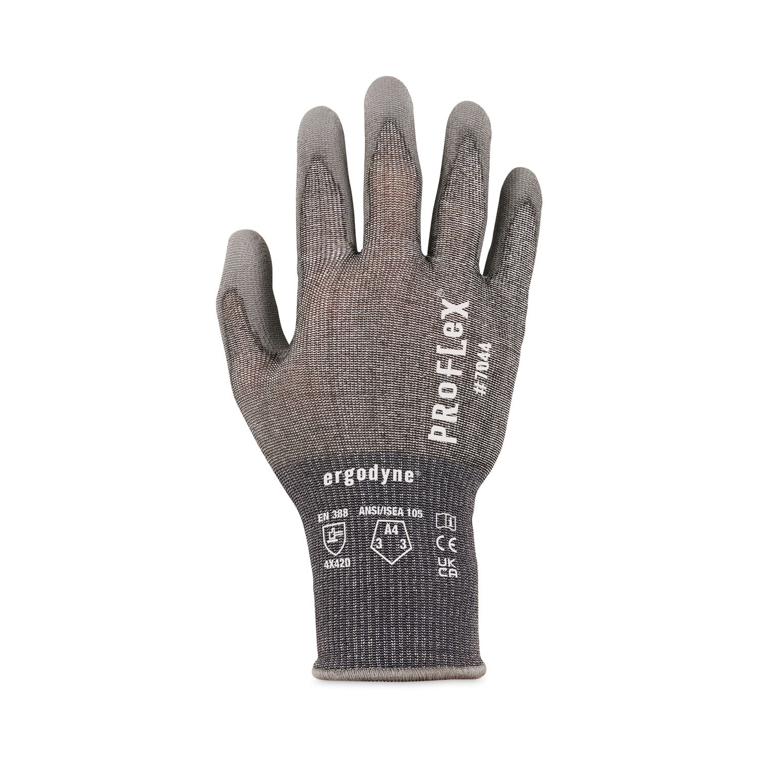 ProFlex 7044 ANSI A4 PU Coated CR Gloves, Gray, X-Large, Pair, Ships in 1-3 Business Days