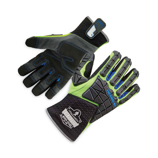 ProFlex 925WP Performance Dorsal Impact-Reducing Thermal Waterprf Gloves, Black/Lime, Small, Pair, Ships in 1-3 Business Days