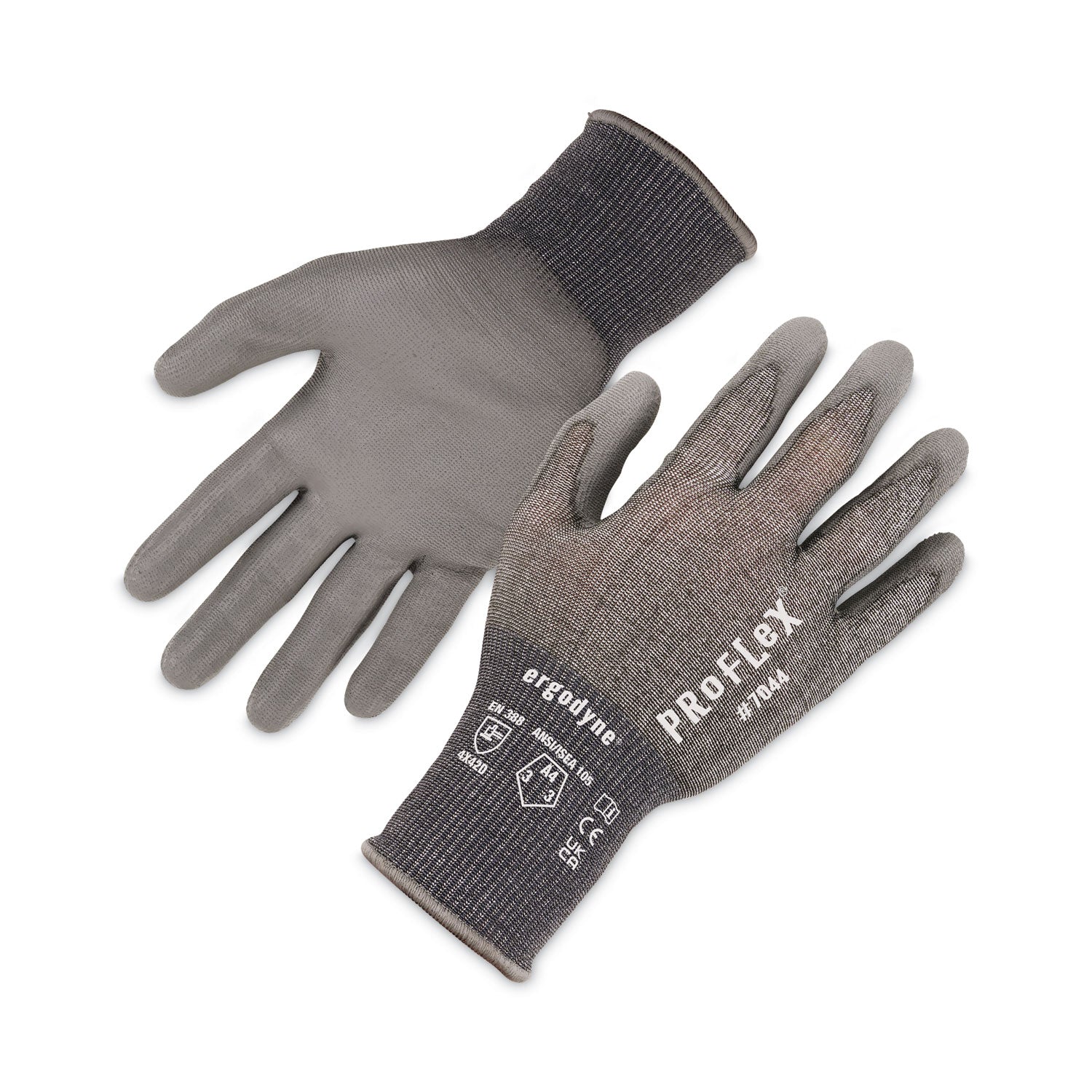 ProFlex 7044 ANSI A4 PU Coated CR Gloves, Gray, 2X-Large, Pair, Ships in 1-3 Business Days