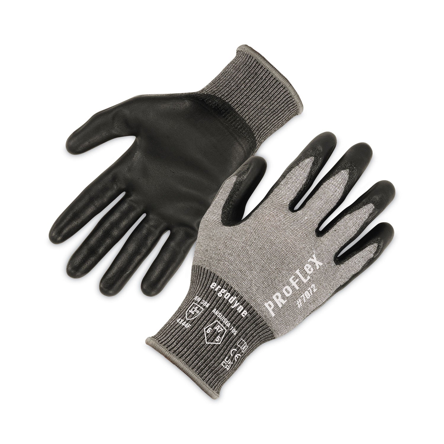 proflex-7072-ansi-a7-nitrile-coated-cr-gloves-gray-small-pair-ships-in-1-3-business-days_ego10312 - 1