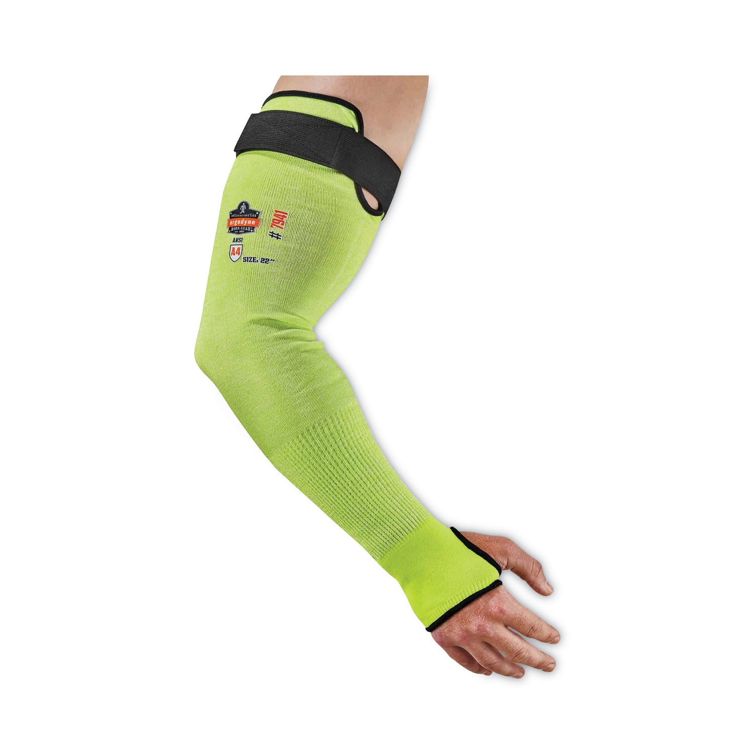 ProFlex 7941-PR CR Protective Arm Sleeve, 22", Lime, 144 Pairs/Carton, Ships in 1-3 Business Days