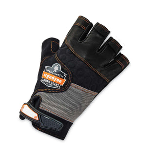 ProFlex 901 Half-Finger Leather Impact Gloves, Black, Large, Pair, Ships in 1-3 Business Days