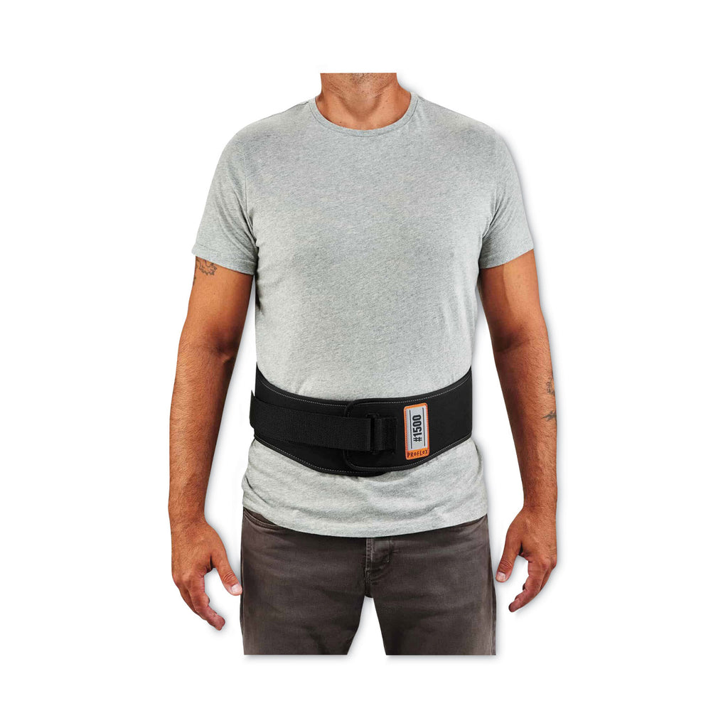 ProFlex 1500 Weight Lifters Style Back Support Belt, Large, 34" to 38" Waist, Black, Ships in 1-3 Business Days