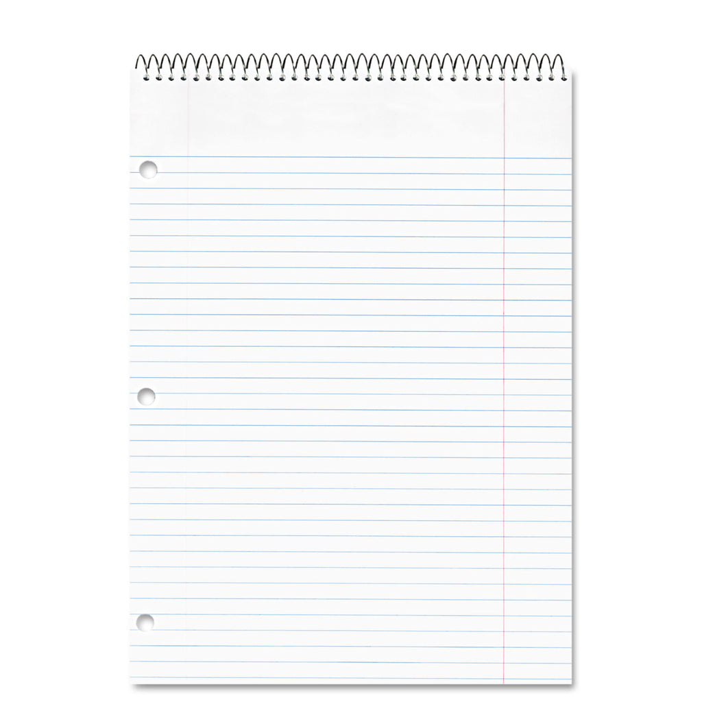 Porta-Desk Wirebound Notepads, Medium/College Rule, Randomly Assorted Cover Colors, 80 White 8.5 x 11.5 Sheets