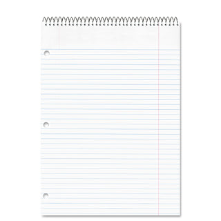 Porta-Desk Wirebound Notepads, Medium/College Rule, Randomly Assorted Cover Colors, 80 White 8.5 x 11.5 Sheets