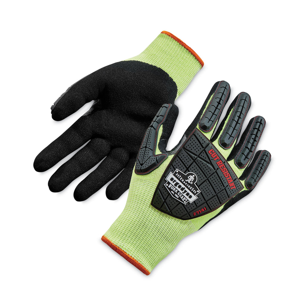 ProFlex 7141 ANSI A4 DIR Nitrile-Coated CR Gloves, Lime, Large, Pair, Ships in 1-3 Business Days