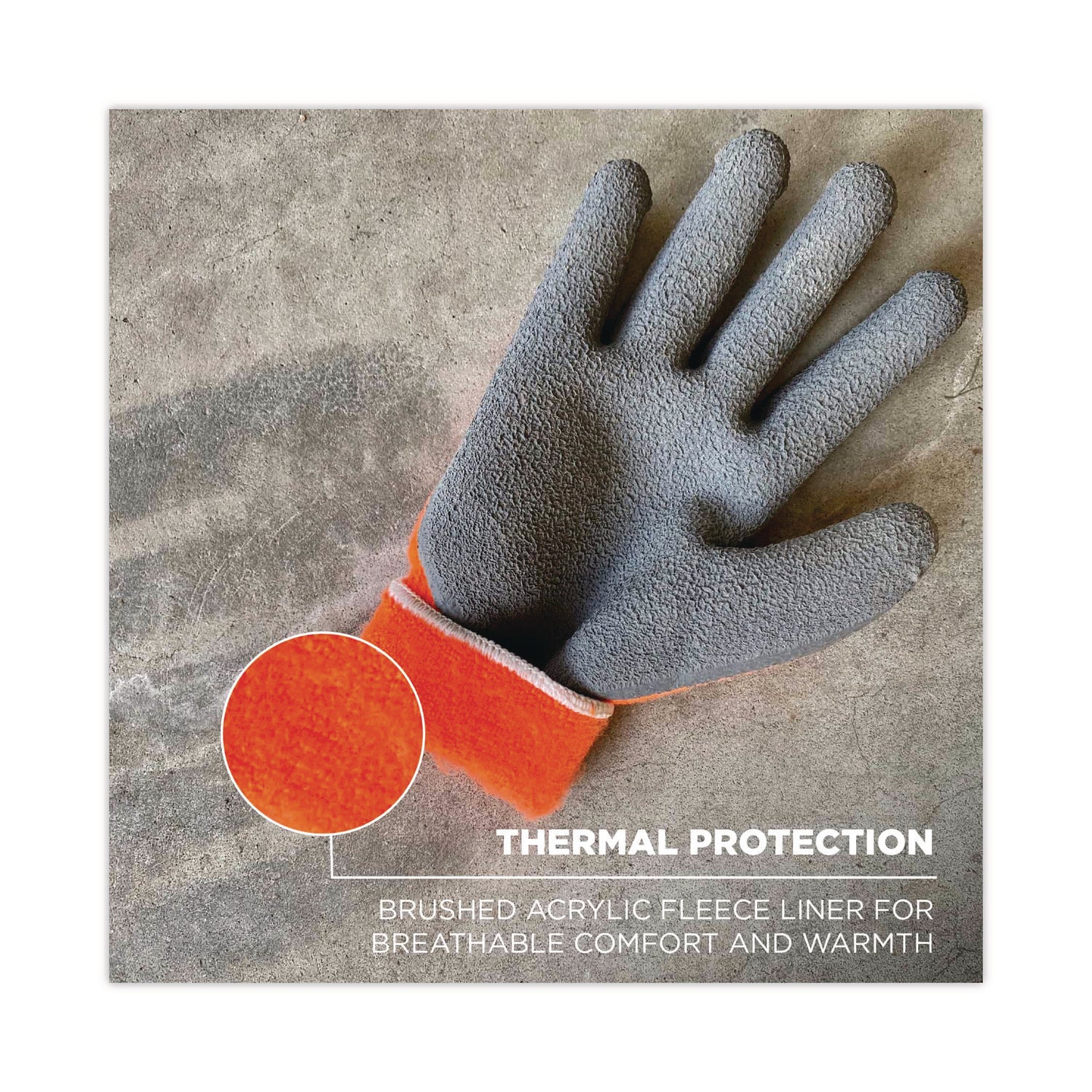 ProFlex 7401 Coated Lightweight Winter Gloves, Orange, Medium, Pair, Ships in 1-3 Business Days