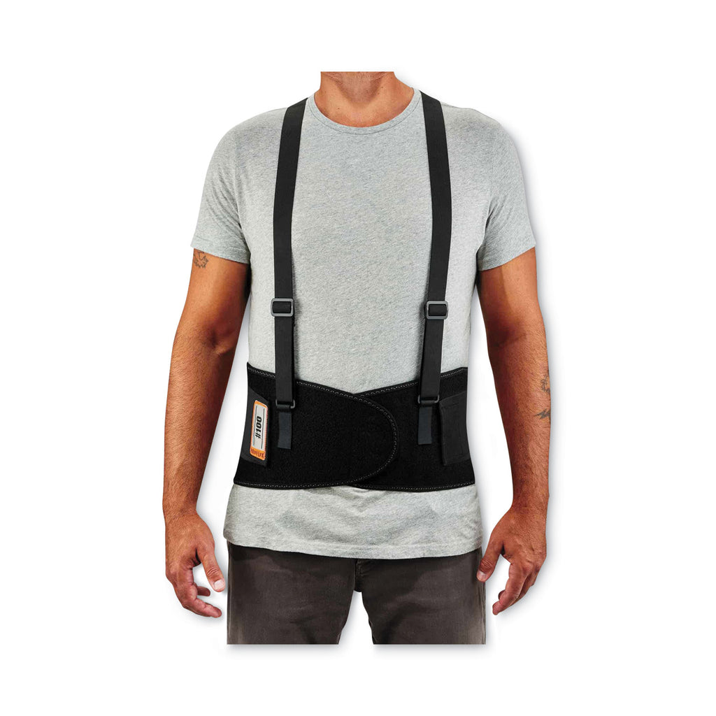 ProFlex 100 Economy Spandex Back Support Brace, Small, 25" to 30" Waist, Black, Ships in 1-3 Business Days