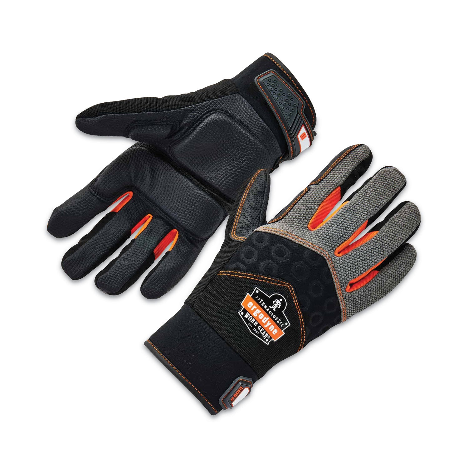 ProFlex 9001 Full-Finger Impact Gloves, Black, Small, Pair, Ships in 1-3 Business Days