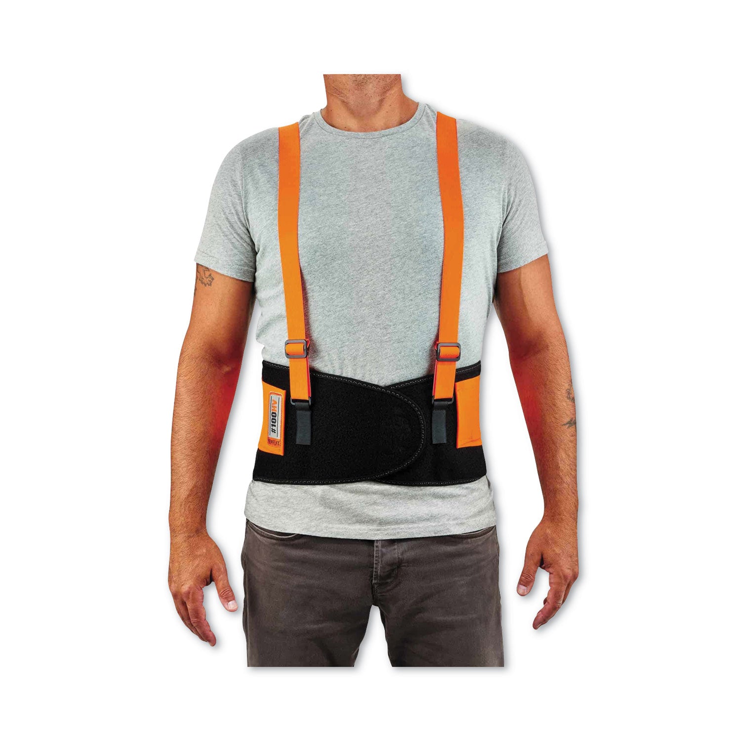 proflex-100hv-economy-hi-vis-spandex-back-support-brace-4x-large-52-to-58-waist-black-orange-ships-in-1-3-business-days_ego11888 - 7