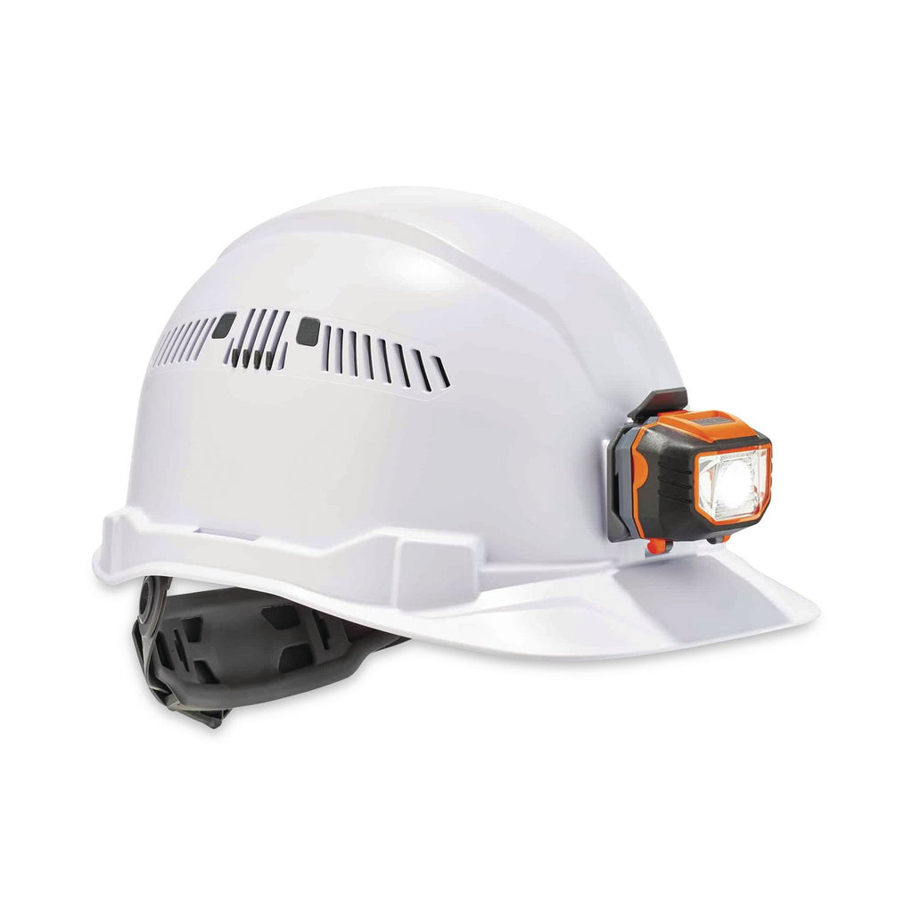 Skullerz 8972LED Class C Hard Hat Cap Style with LED Light, White, Ships in 1-3 Business Days