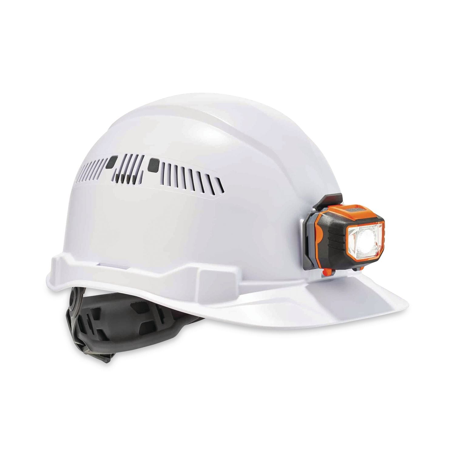 Skullerz 8972LED Class C Hard Hat Cap Style with LED Light, White, Ships in 1-3 Business Days