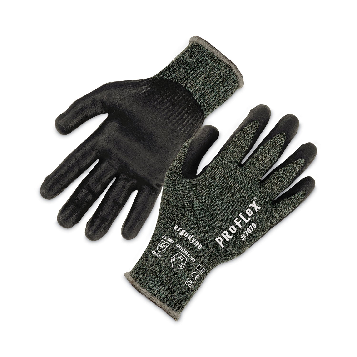 proflex-7070-ansi-a7-nitrile-coated-cr-gloves-green-large-12-pairs-pack-ships-in-1-3-business-days_ego18034 - 1