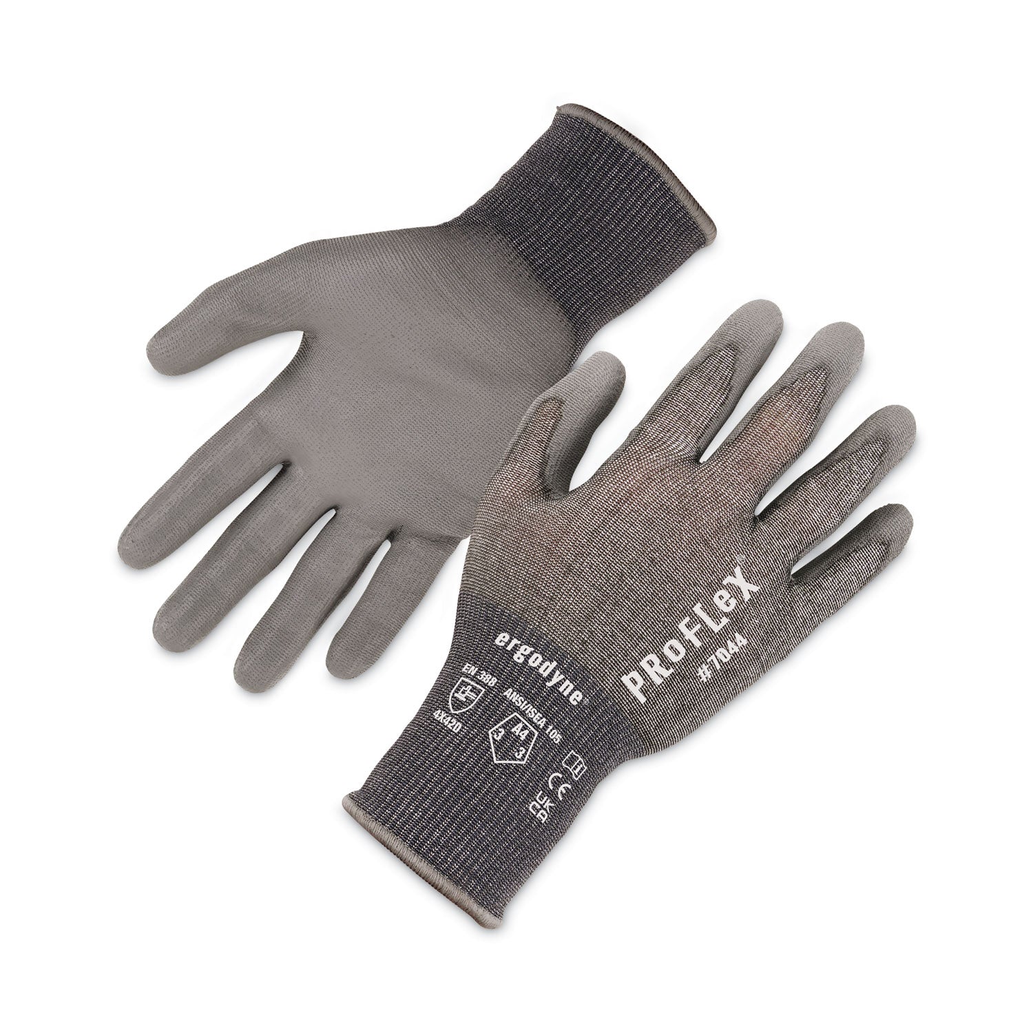 ProFlex 7044 ANSI A4 PU Coated CR Gloves, Gray, 2X-Large, 12 Pairs/Pack, Ships in 1-3 Business Days