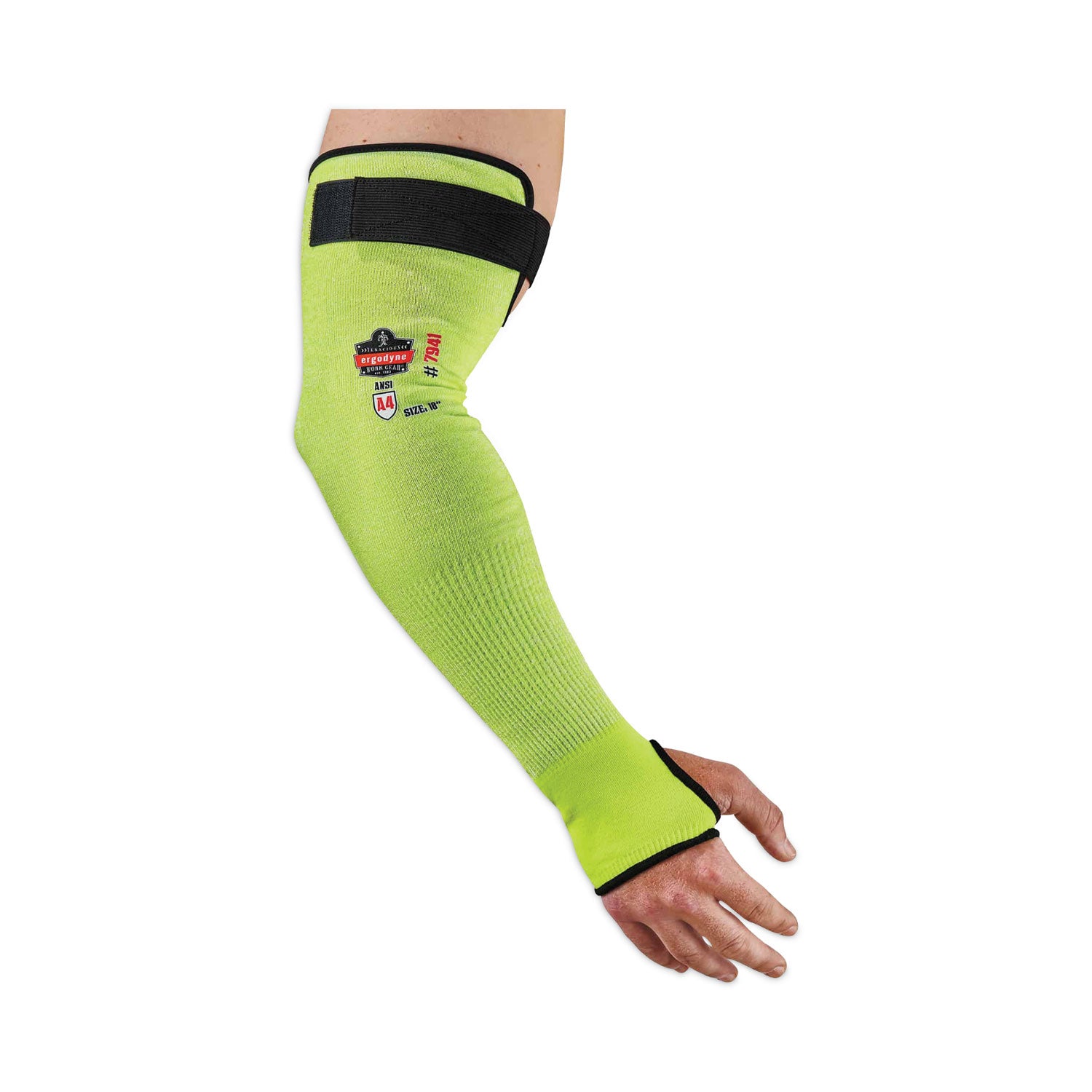 ProFlex 7941-PR CR Protective Arm Sleeve, 18", Lime, 144 Pairs/Carton, Ships in 1-3 Business Days
