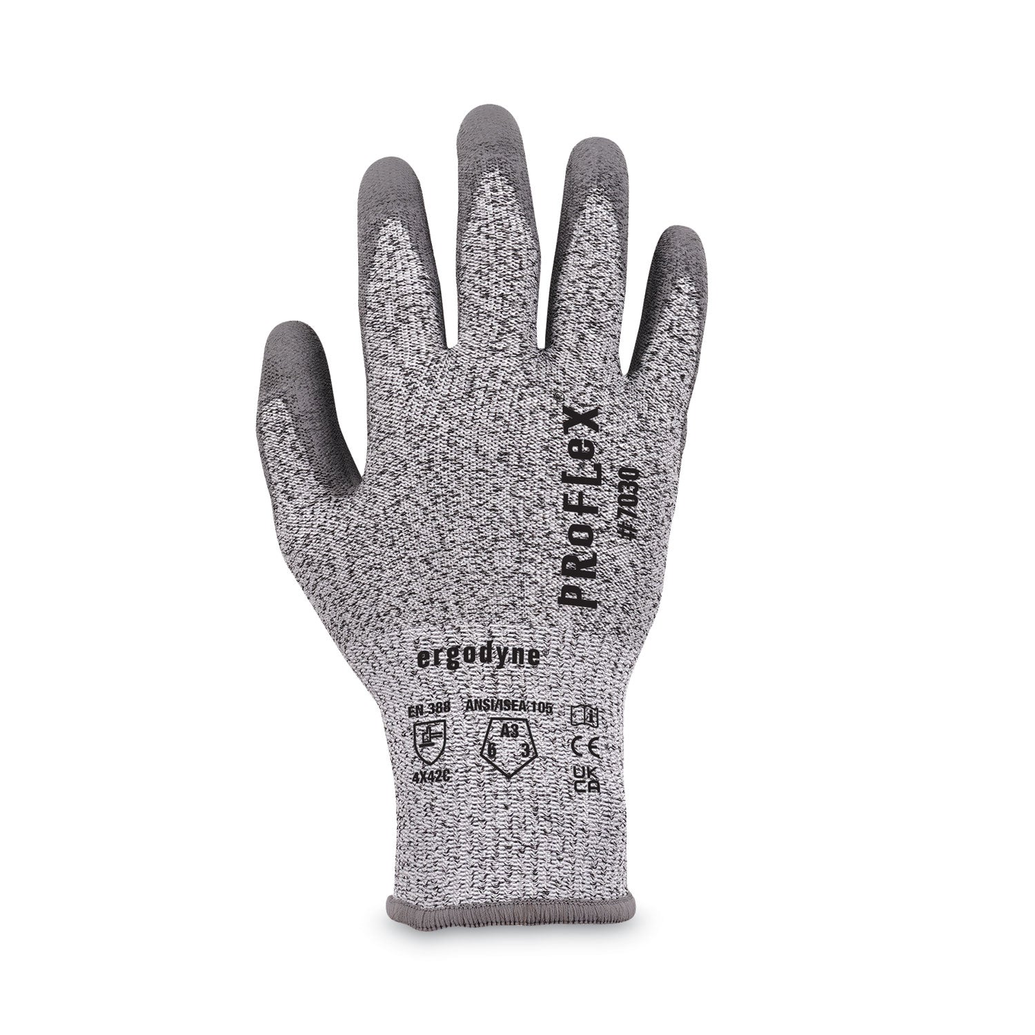 ProFlex 7030 ANSI A3 PU Coated CR Gloves, Gray, Small, 12 Pairs/Pack, Ships in 1-3 Business Days