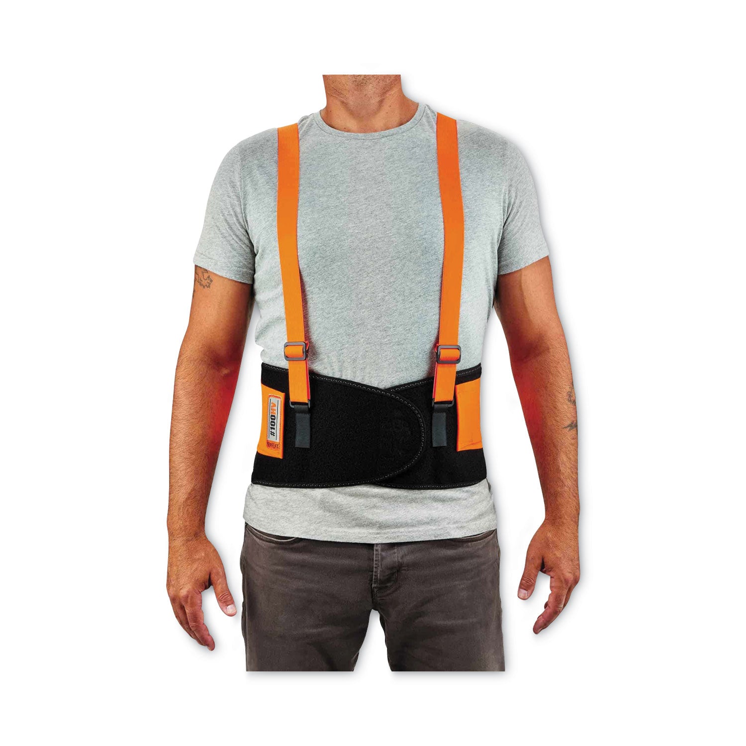 proflex-100hv-economy-hi-vis-spandex-back-support-brace-3x-large-46-to-52-waist-black-orange-ships-in-1-3-business-days_ego11887 - 7