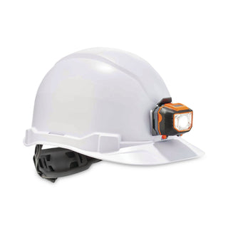 Skullerz 8970LED Class E Hard Hat Cap Style with LED Light, White, Ships in 1-3 Business Days