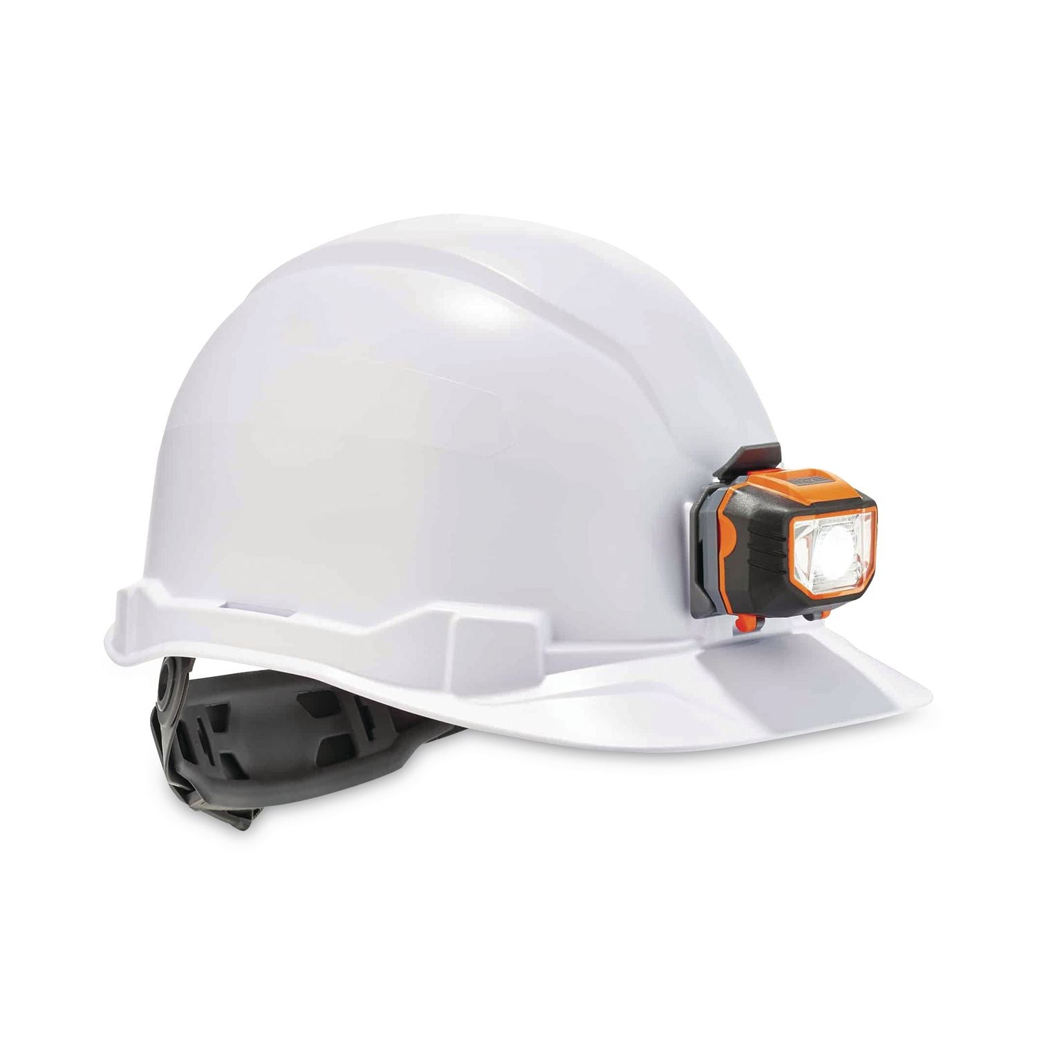 Skullerz 8970LED Class E Hard Hat Cap Style with LED Light, White, Ships in 1-3 Business Days
