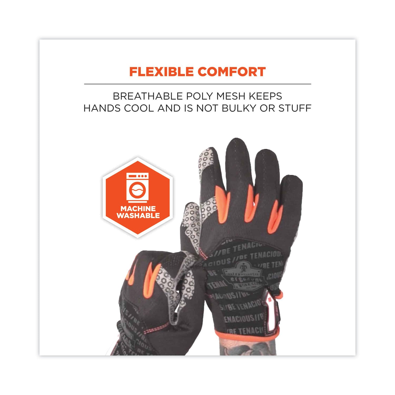 ProFlex 821 Smooth Surface Handling Gloves, Black, Medium, Pair, Ships in 1-3 Business Days
