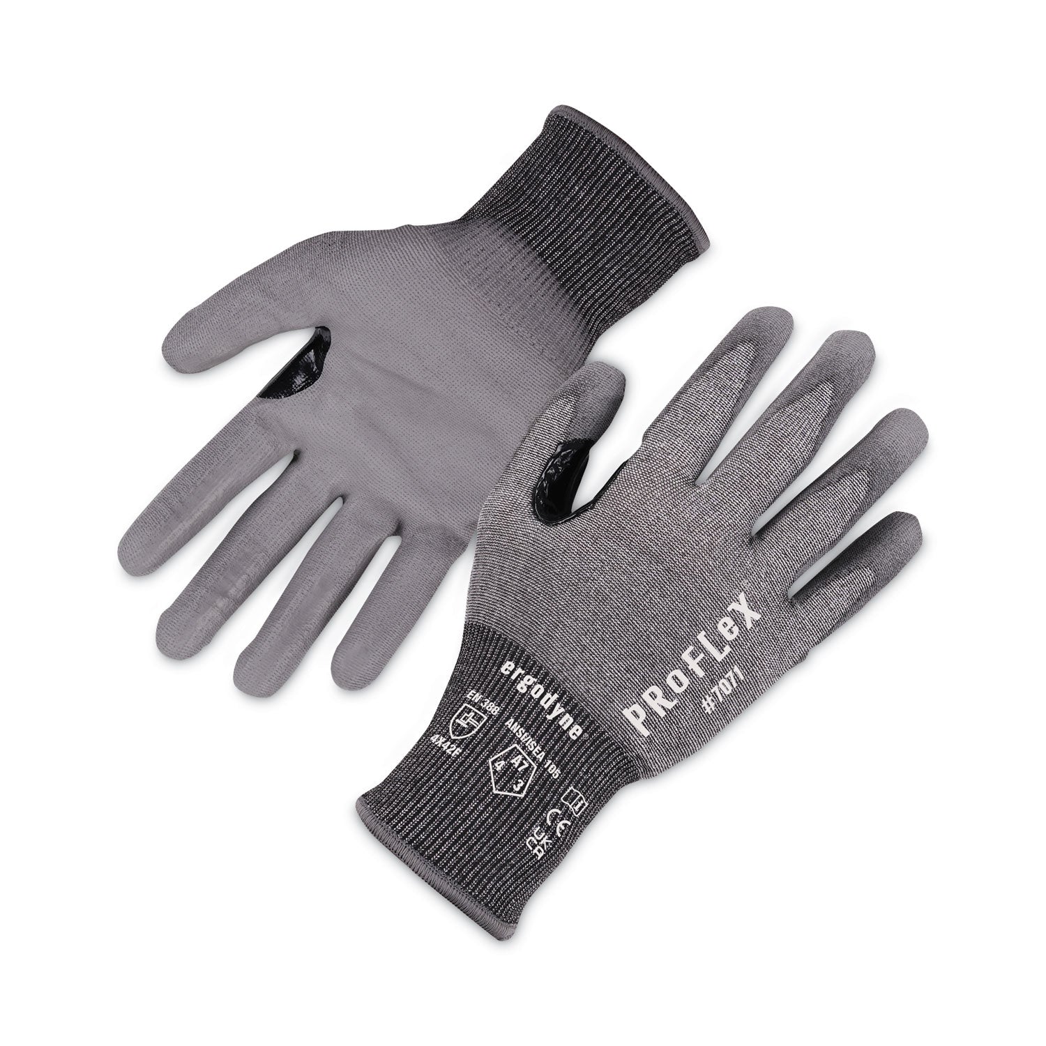 ProFlex 7071 ANSI A7 PU Coated CR Gloves, Gray, X-Large, Pair, Ships in 1-3 Business Days