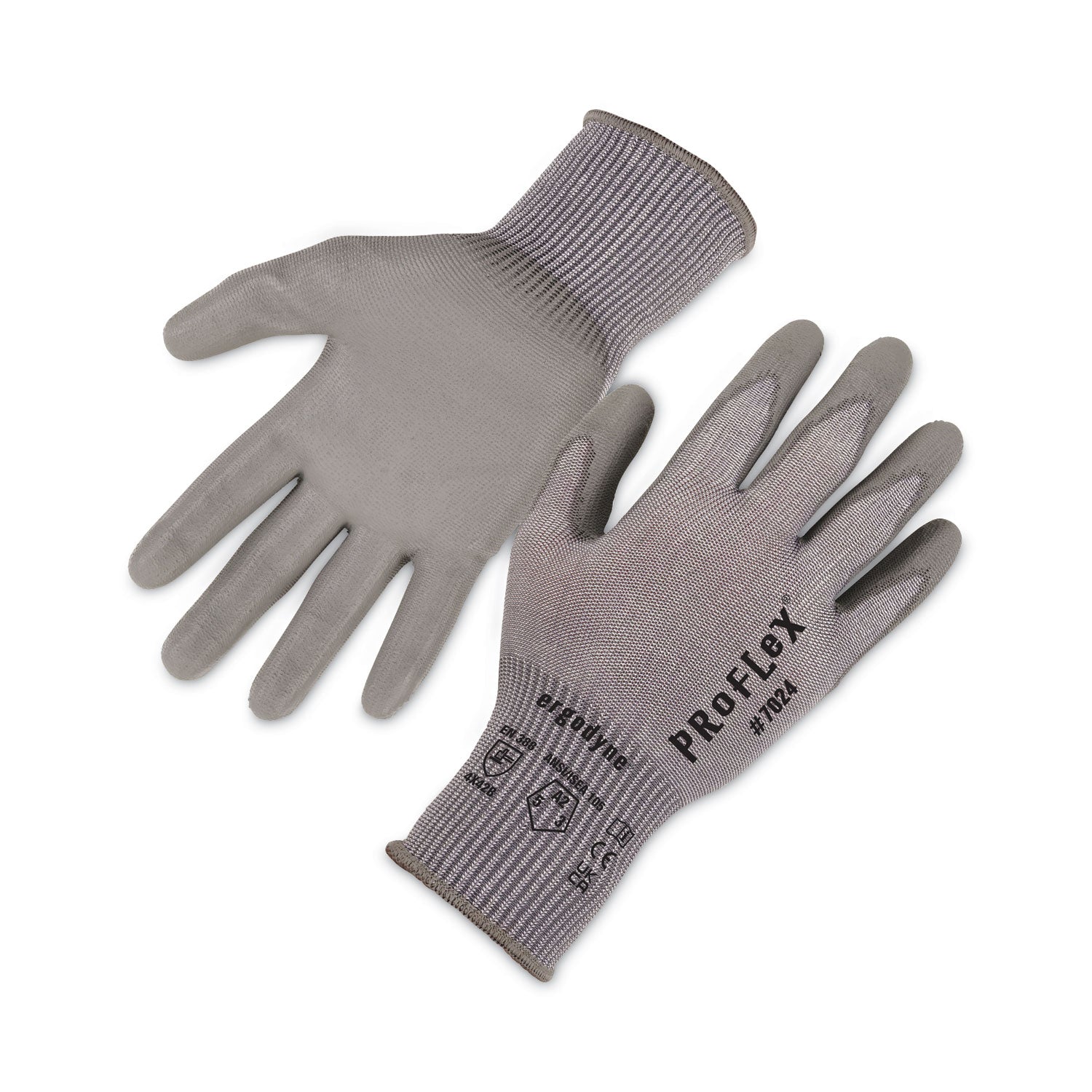 ProFlex 7024 ANSI A2 PU Coated CR Gloves, Gray, X-Large, 12 Pairs/Pack, Ships in 1-3 Business Days