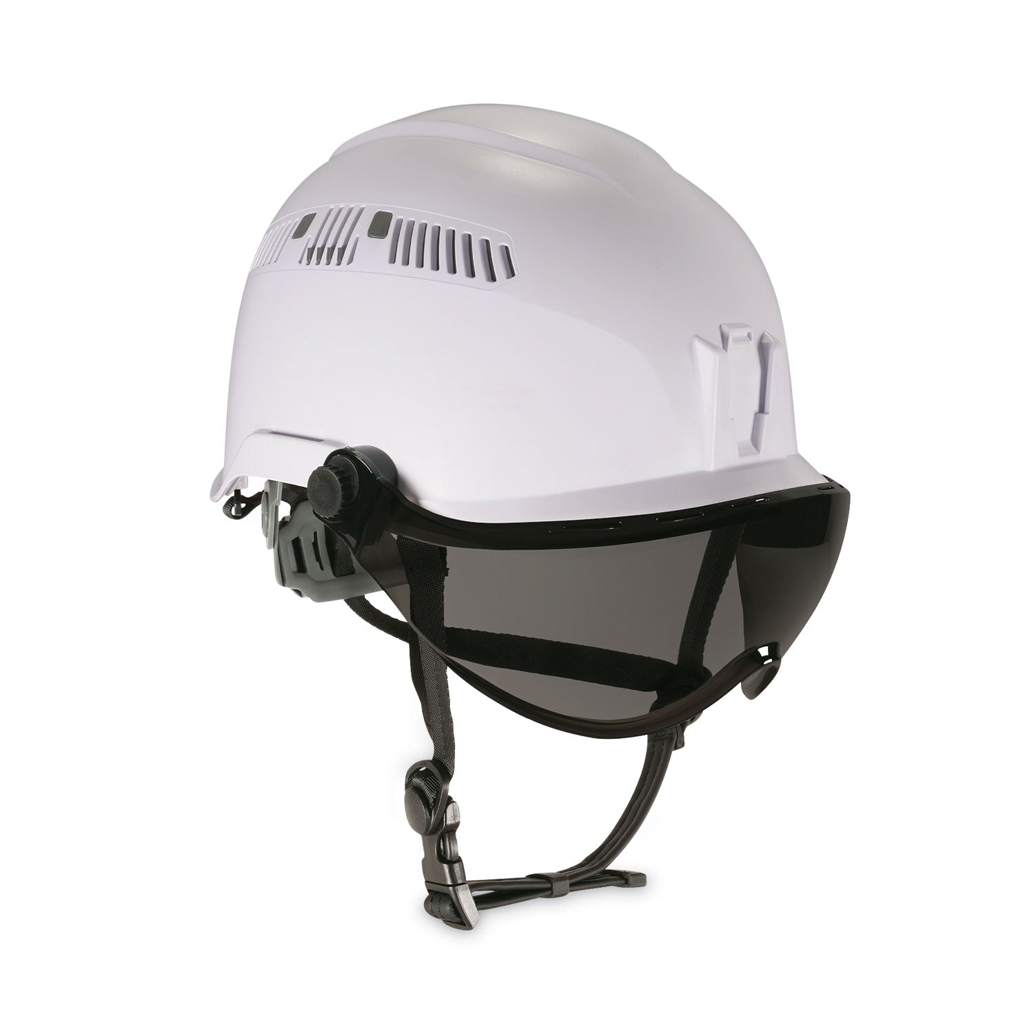 skullerz-8975v-class-c-safety-helmet-w-8991-visor-kit-smoke-lens-6-pt-ratchet-suspension-white-ships-in-1-3-business-days_ego60220 - 1