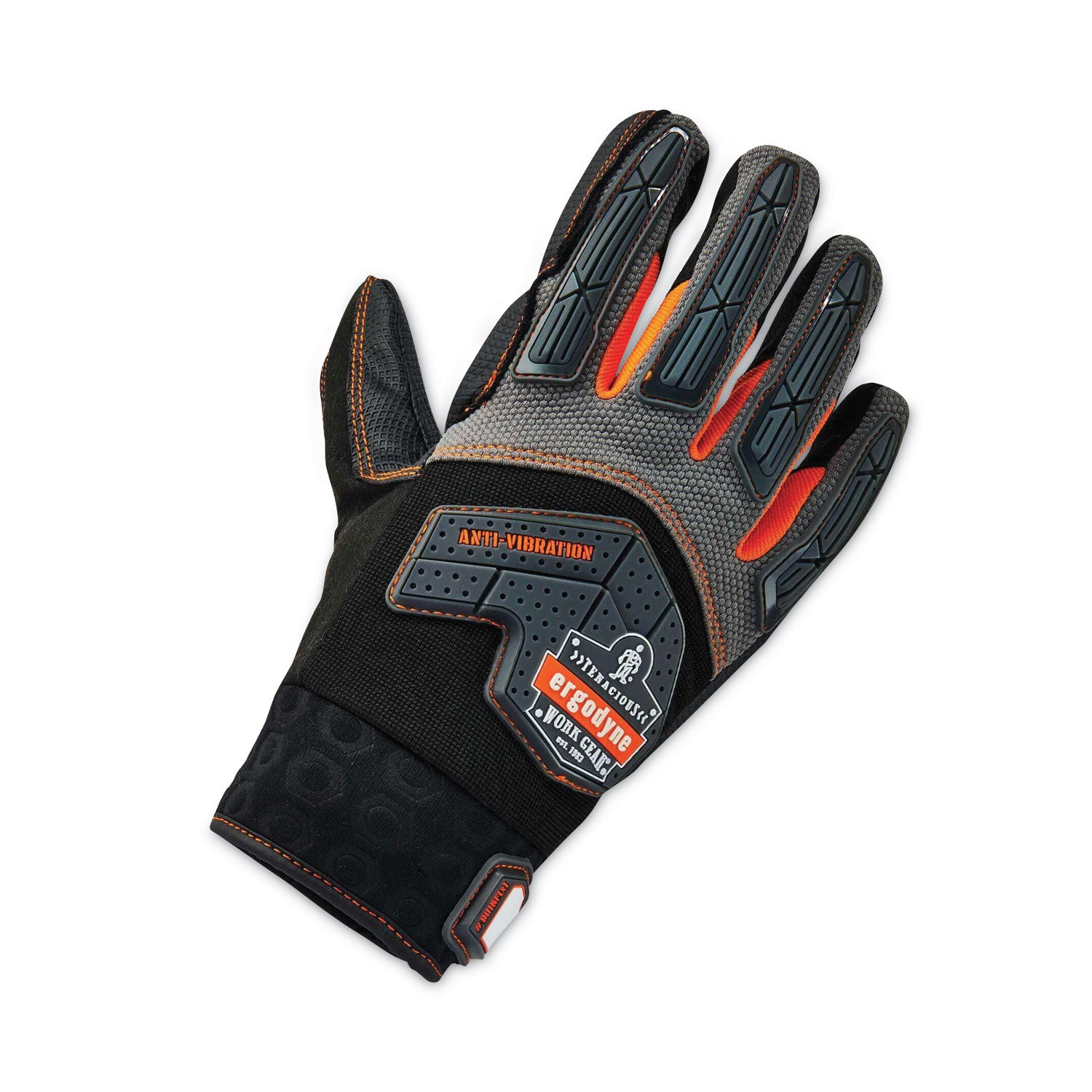 ProFlex 9015F(x) Certified Anti-Vibration Gloves and Dorsal Protection, Black, Large, Pair, Ships in 1-3 Business Days