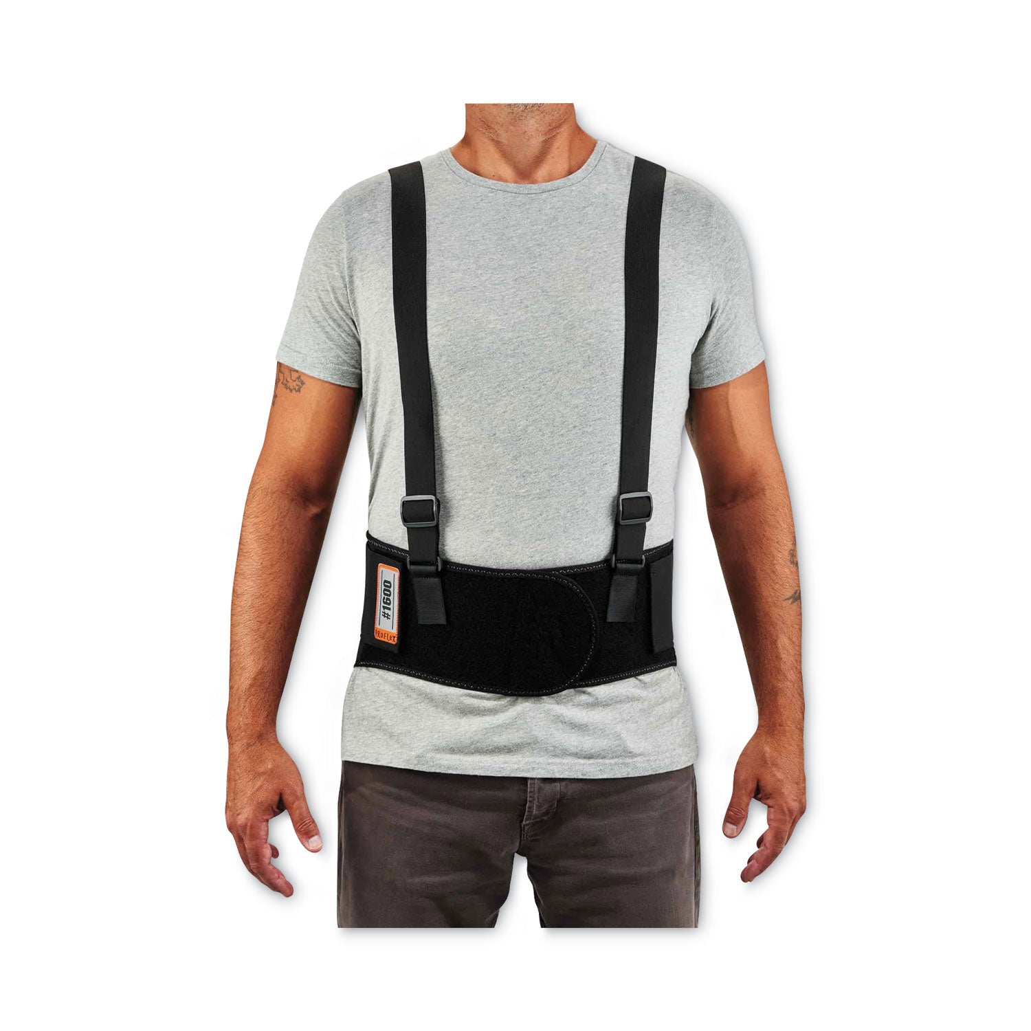 ProFlex 1600 Standard Elastic Back Support Brace, Large, 34" to 38" Waist, Black, Ships in 1-3 Business Days