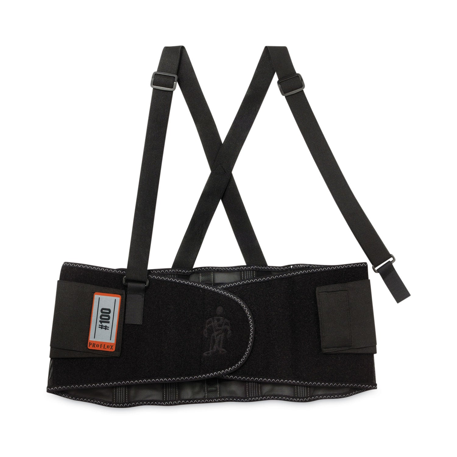 ProFlex 100 Economy Spandex Back Support Brace, Large, 34" to 38" Waist, Black, Ships in 1-3 Business Days