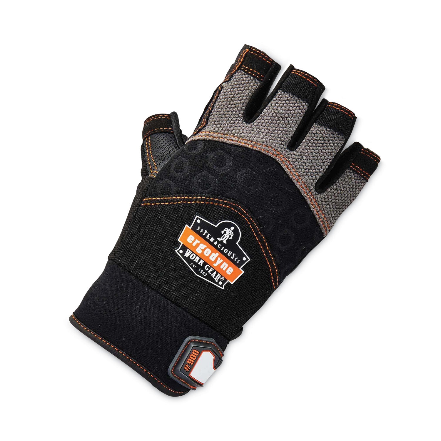 ProFlex 900 Half-Finger Impact Gloves, Black, 2X-Large, Pair, Ships in 1-3 Business Days